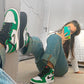Designer GREEN Jordan 1 High Q ( Customs And Box ), Jordan 1 Sneakers Active