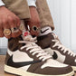 Designer Brown T-Scott x Fragment x Air Jordan 1 High Q ( Customs And Box ), Jordan 1 Sneakers Active CACTUS JACK