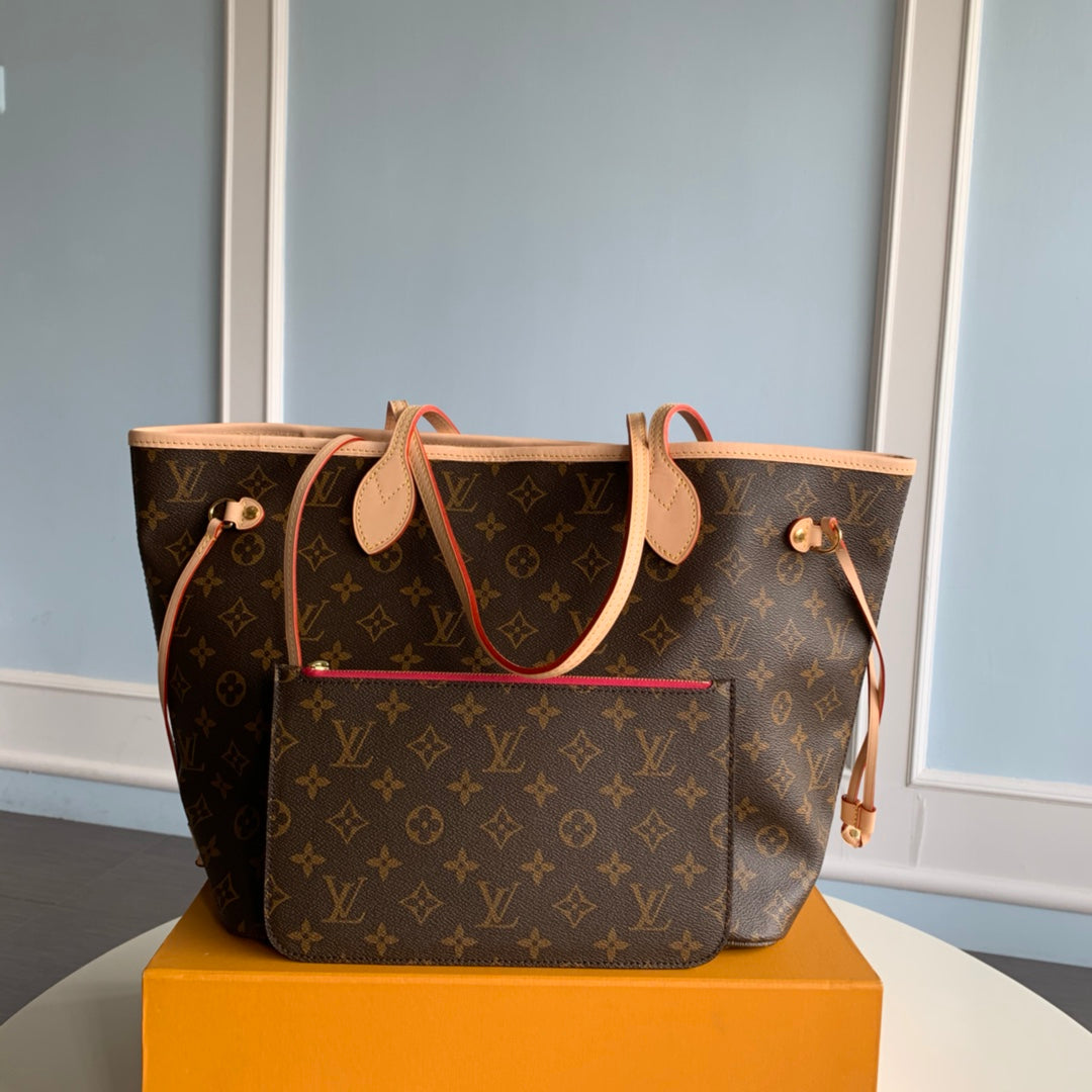 Neverfull M41178 monogram ROSE inside MM Damier Azur Bag Damier GHW Used