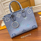M45717 ONTHEGO MM BAG TOTE M45717 M45718 Cream/Saffron/blue
