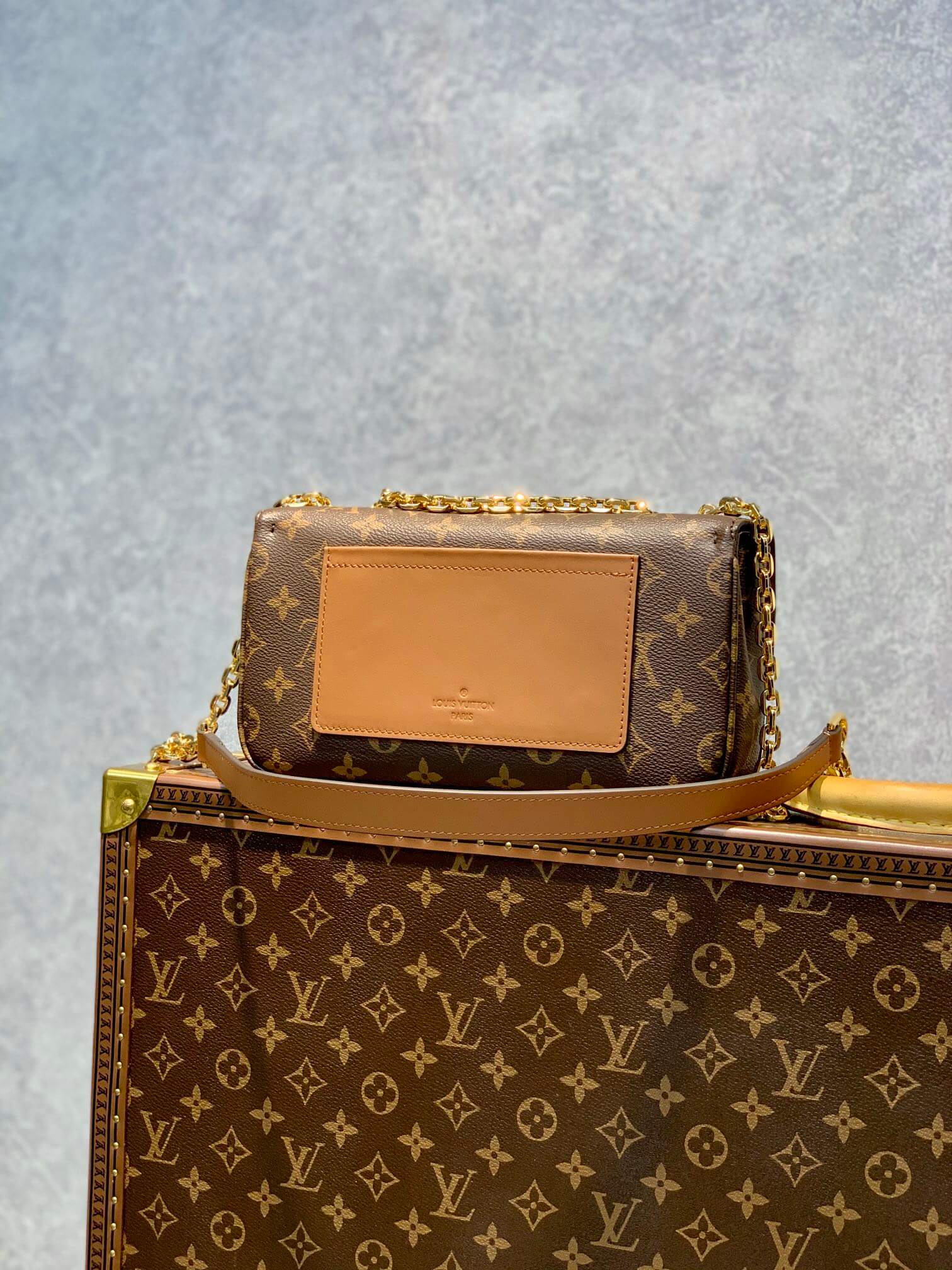 M46127 Caramel Brown Marceau Chain bag Pochette Métis