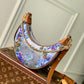 M21183 LOOP Moon Bag Metallic coated canvas 23cm blue