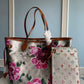 M21352 ONTHEGO MM Tote bag monogram 31cm rose red flower