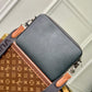 M21544 TRIO MESSENGER 25cm Sac Plat Denim Blue