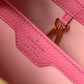 M22375 Capucines MM Taurillon 31.5cm pink COWHIDE/ REAL LEATHER