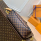 M45355 ODÉON MM coffee brown damier shoulder bag Khaki 31cm