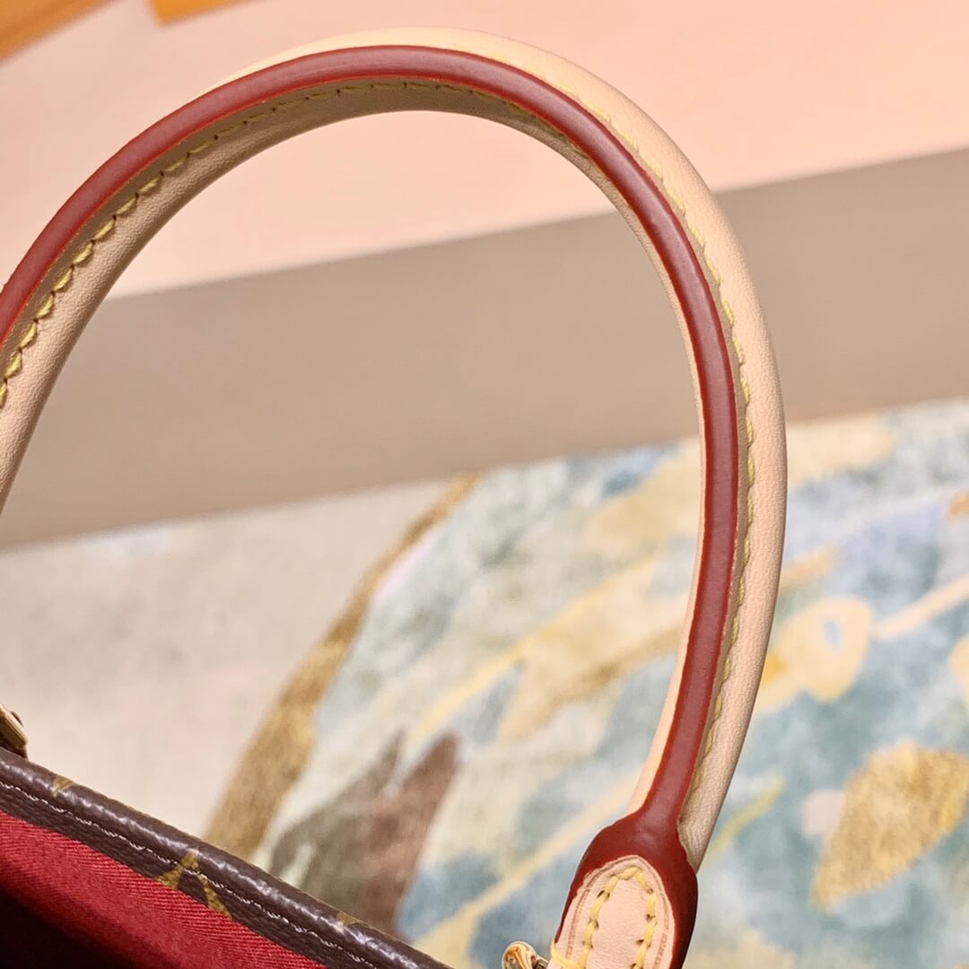 m45848 SAC PLAT PM MONOGRAM 30cm INSIDE red