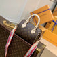 M45948 Speedy Bandouliere 20 Bag monogram real leather trim rose red