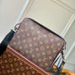 M46266 Trio Sac Plat Monogram Macassar 25cm purple