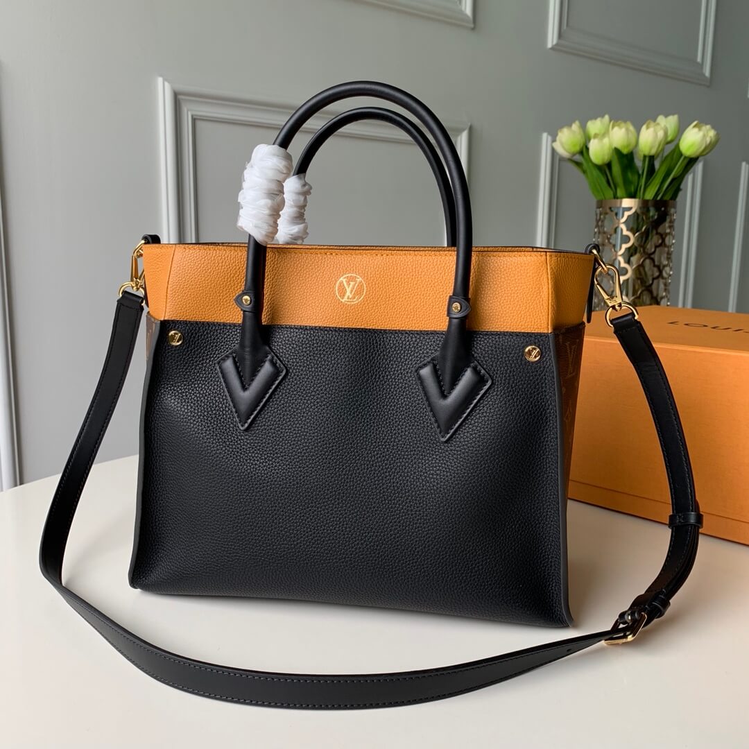 M53823 ON MY SIDE Monogram 30.5cm black yellow