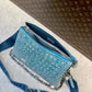 M57791 Coussin PM 26cm blue crocodile pattern