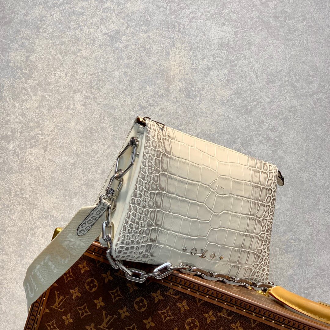 M57791 Coussin PM Vuittamins 26cm White crocodile pattern