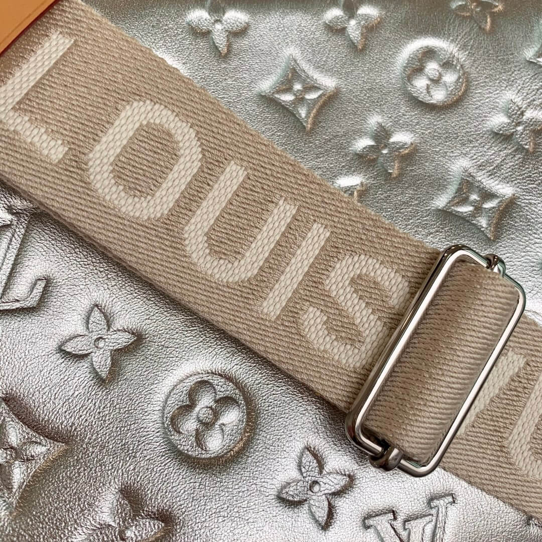 M57913 Coussin Monogram 26cm silver Female bag All leather