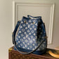 M59606 Petit Noé Navy Blue jeans Monogram 25cm