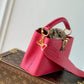 N81209 Capucines BB Taurillon 21cm rose red