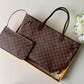 Neverfull N41603 rose ballerine inside MM Damier Azur Bag Damier GHW Used