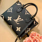 M45659 ONTHEGO PM tote bag monogrm empreinte leather black