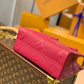 M45660 ONTHEGO PM tote bag Oversized monogrm empreinte leather Rose Red