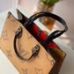 M45321 ONTHEGO MM TOTE BAG BROWN RED MONOGRAM REVERSE TORON
