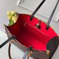 M45321 ONTHEGO MM TOTE BAG BROWN RED MONOGRAM REVERSE TORON