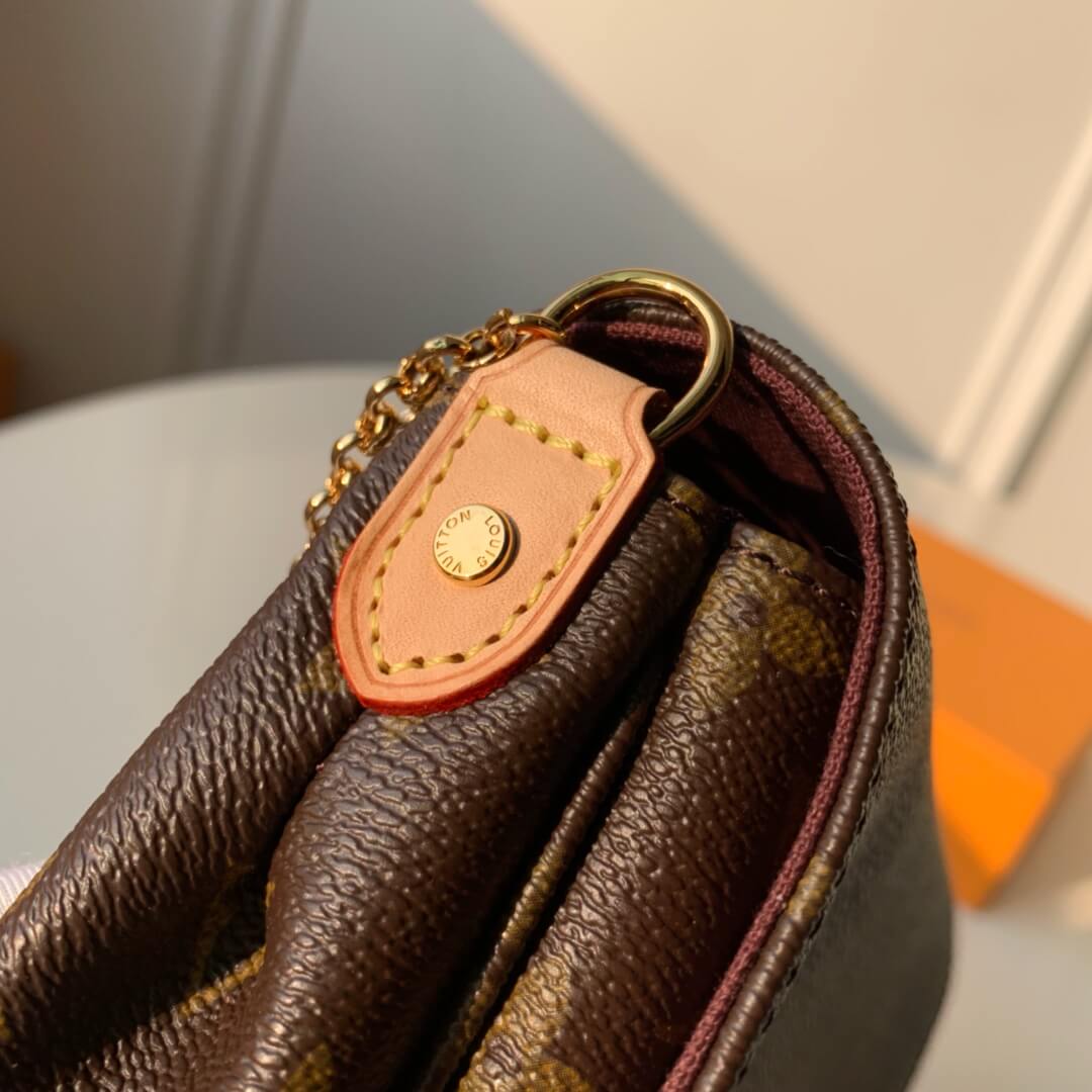M40717/8 FAVORITE shoulder sling bag cross body bags monogram maroon gold chain