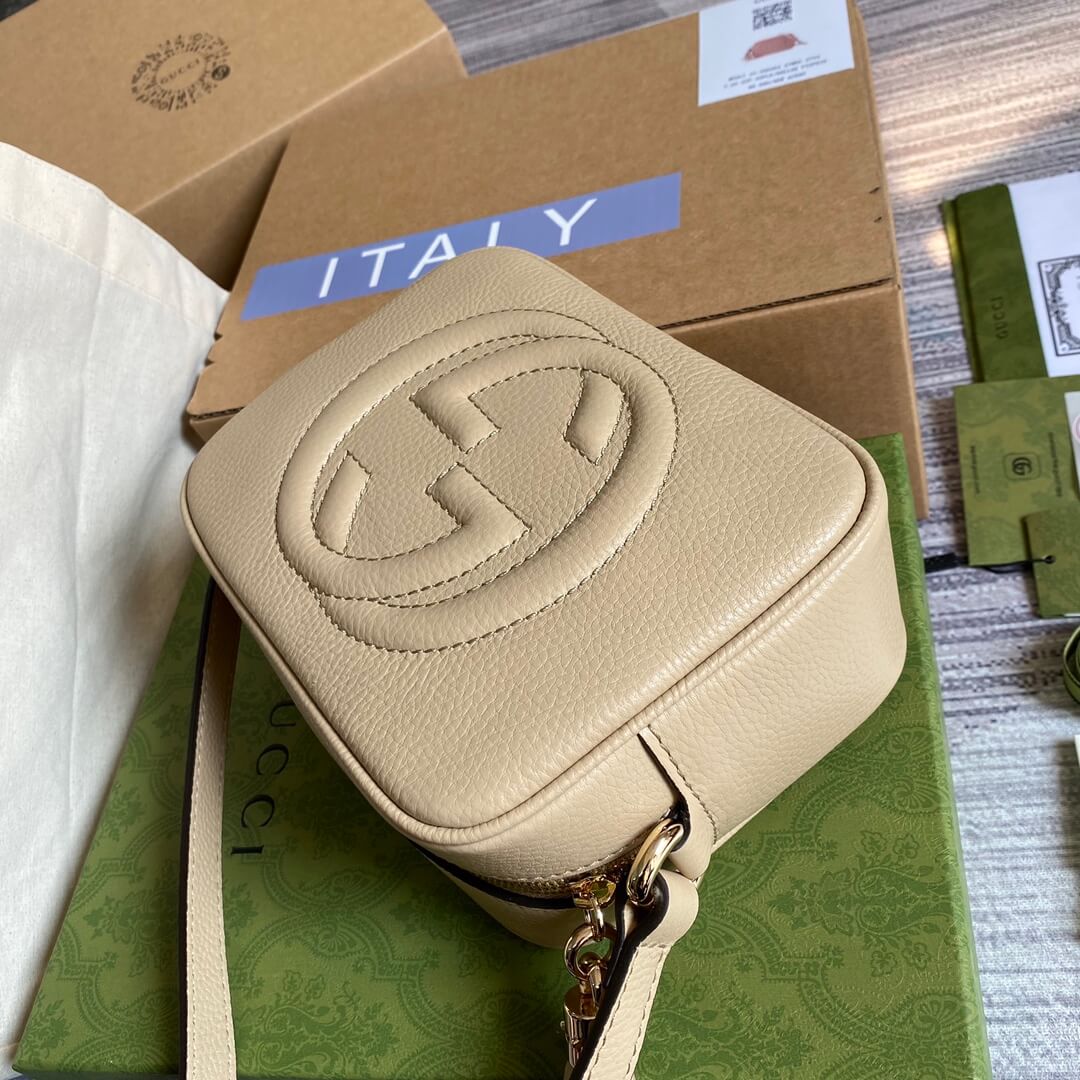 GG 308364 shoulder bag 22cm The New light apricot Leather