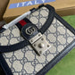 GC696180 shoulder bag blue/pvc、white/pvc、Khaki、brown Leather