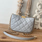 ChanelSmall Hobo Bag Gold Hardware Grey For Women, Women’s Handbags, Shoulder Bags 7.5in/19cm