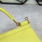 DG Medium Sicily Handbag In Dauphine Yellow For Women 10.2in/26cm DG