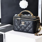 ChanelSmall Vanity Case Black For Women 6.7in/17cm AS3171