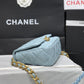 ChanelSmall Flap Bag Gold-Tone Metal Blue Bag For Women 16cm/6.2in