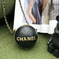CHL Ball Bag Black and Gold Chain Bag For Women 23.5cm/9.25in