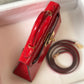 HM Kelly Red For Women Gold Toned Hardware 7.8in/20cm