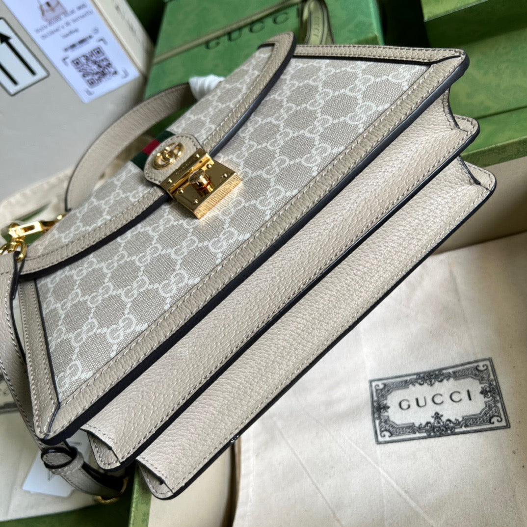 gg Ophidia Small gg Top Handle Bag Beige For Women, Women’s Bags 9.8in/25cm gg ‎651055 UULAG 9682