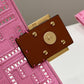 FI Baguette Pink with Embroidery Medium Bag For Woman 28cm/11in