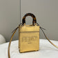 FI Mini Sunshine Shopper Gold For Women, Women’s Handbags, Shoulder And Crossbody Bags 7.1in/18cm FF 8BS051AJH7F1GNN