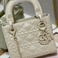 DI Mini Lady Bag Latte Cannage with Beaded Motif, Beige, For Women Women’s Handbags, Crossbody Bags, 18cm CD M0505INEA_M030