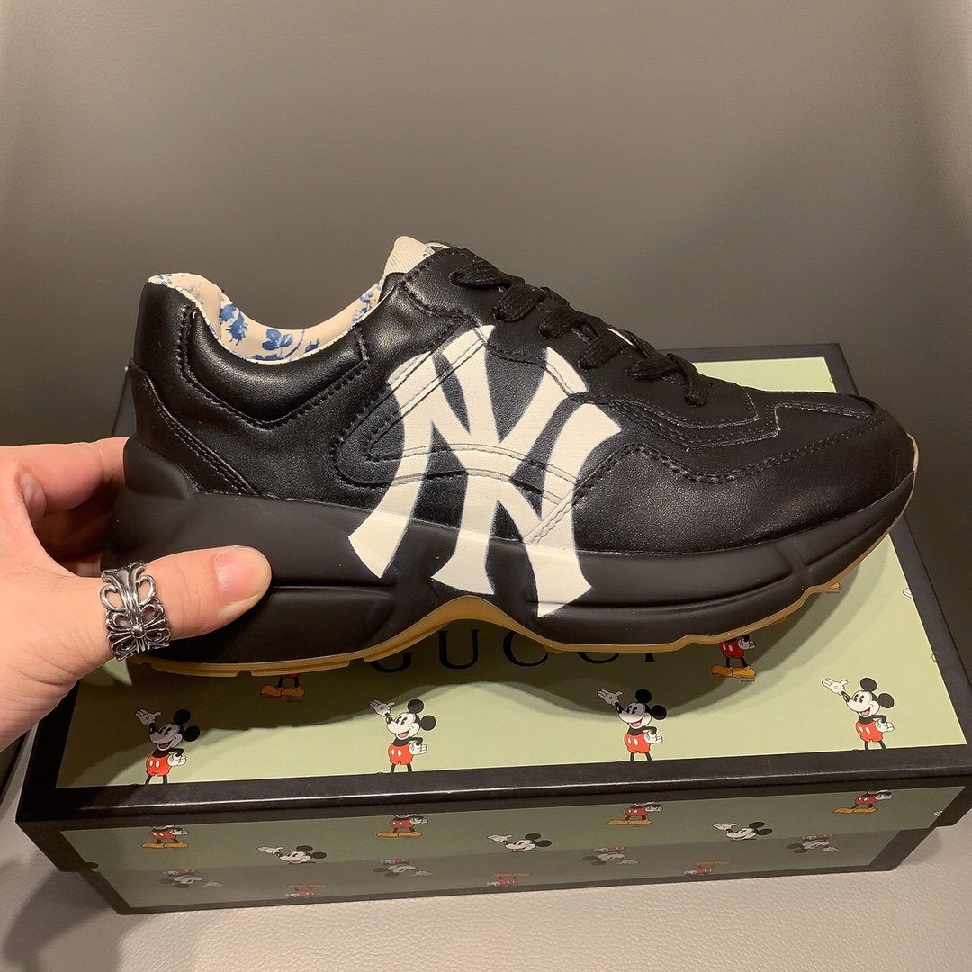 BL-GCI  RHYTON VINTAGE TRAINER NY BLACK SNEAKER 139