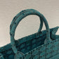 DI Large Book Tote Bag Canvas Green For Women 42cm/16.5in CD