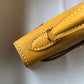 HM Kelly 19 Yellow With Gold Toned Hardware Bag For Women, Handbags, Shoulder Bags 7.5in/19cm
