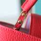 LV Capucines MM Taurillon Red For Women, Women’s Bags, Shoulder And Crossbody Bags 12.4in/31.5cm LV 