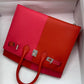 HM Birkin Bi Color Custom For Women Silver Toned Hardware 11in/30cm