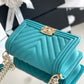 ChanelMedium Boy Handbag Blue For Women 9.8in/25cm A67086