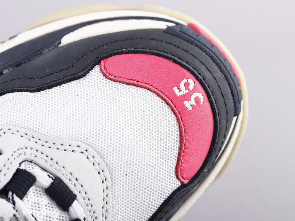 BL - Bla Triple S Black And White Powder Sneaker