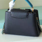 LV Capucines BB Taurillon Black/Blue For Women, Women’s Bags, Shoulder And Crossbody Bags 10.6in/27cm LV