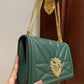 DG Large Devotion Bag In Quilted Nappa Green For Women 10in/26cm DG 