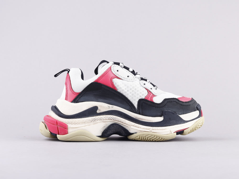 BL - Bla Triple S Black And White Powder Sneaker