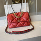 CHL 19 Flap Bag Gold Hardware Red For Women, Women’s Handbags, Shoulder Bags 10.2in/26cm AS1160 