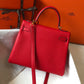 HM Kelly 28 Rouge Casaque Togo Bag For Women, Handbags, Shoulder Bags 11in/28cm