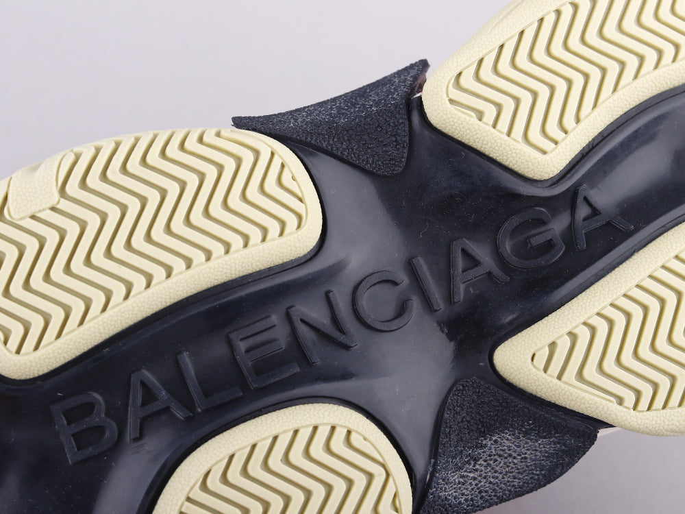 BL - Bla Triple S Black And White Powder Sneaker